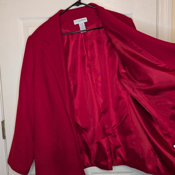 Sag Harbor Women's Wool Jacket 18W Red Career Profession Classic Blazer NWT! - Picture 6 of 6